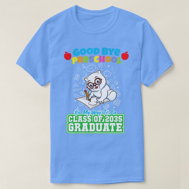 Camiseta Graduado Preescolar 2035 Clase 3 (Diseño del anverso)