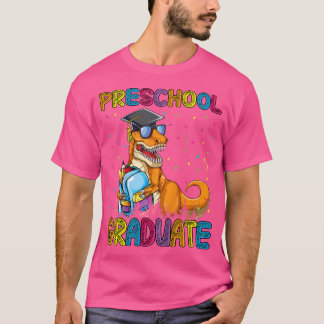 Camiseta Graduado Preescolar Niños Dinosaurio Trex Preescol