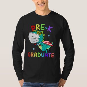 Camiseta Graduado preuniversitario Super T Rex Face Mask Bo