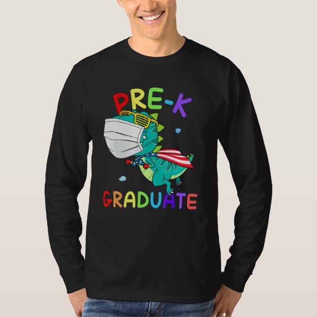 Camiseta Graduado preuniversitario Super T Rex Face Mask Bo (Anverso)