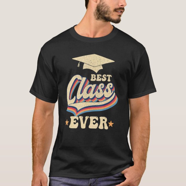 Camiseta Graduado Retro Mejor Clase De Estudiantes De La Hi (Anverso)