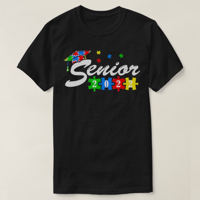 Camiseta Graduado Senior en Autismo 2022 Para Adolescentes  (Diseño del anverso)