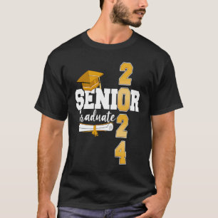 Camiseta Graduado Superior 2024 Graduación Gratuita 24 Clas
