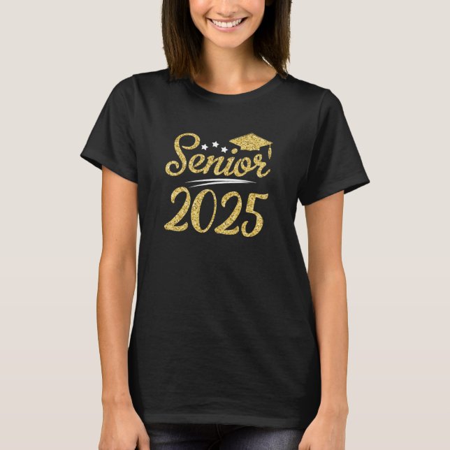 Camiseta Graduado Superior 2025 Clase de 25 Hombres Wo (Anverso)