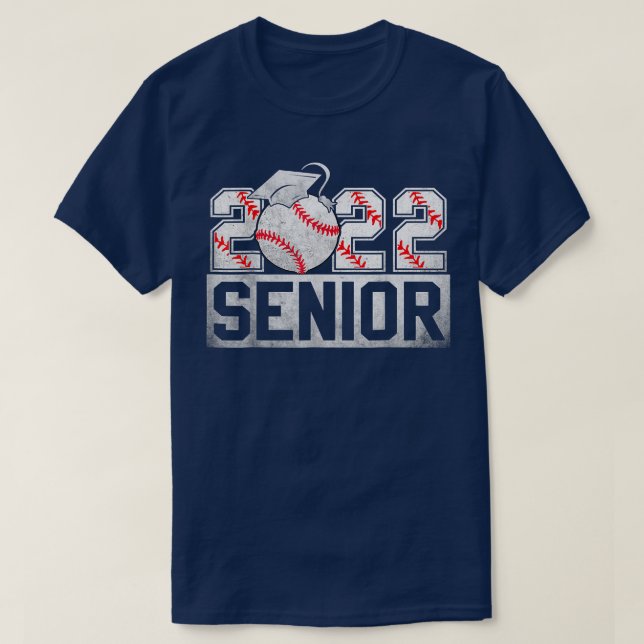 Camiseta Graduado Superior De La Clase De Jugador De Béisbo (Diseño del anverso)