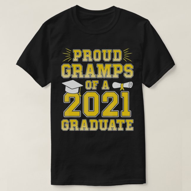 Camiseta Graduados orgullosos de un graduado de 2021 (Diseño del anverso)