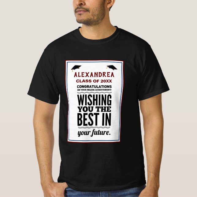 Camiseta Graduando Personalizado de felicitaciones a clase  (Anverso)