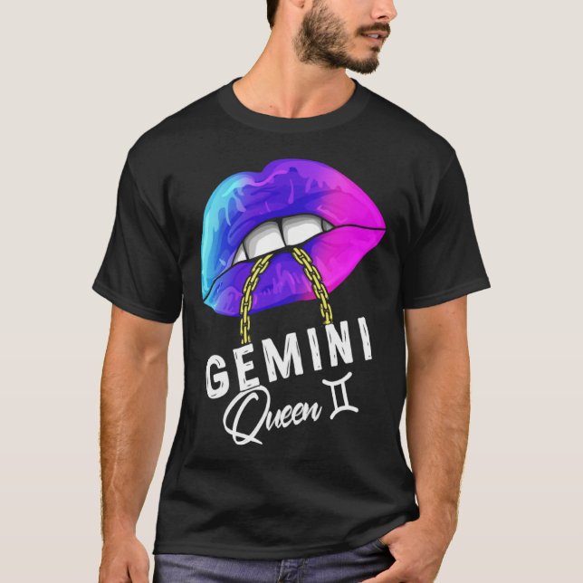 Camiseta Graduated Purple Blue Gemini Queen May or June Wom (Anverso)