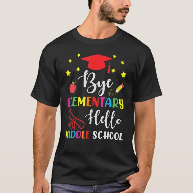 Camiseta Graduation Bye Elementary Hello Middle School For  (Anverso)