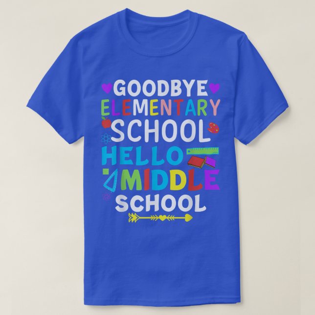 Camiseta Graduation Shirt for 5th Grader Goodbye Hello Midd (Diseño del anverso)