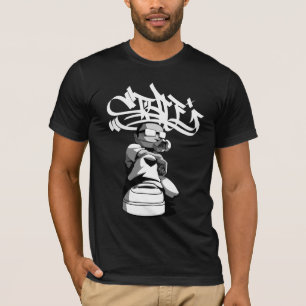 Camiseta Graf Artista con texto en blanco