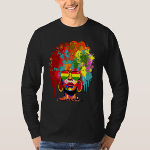 Camiseta Graffiti Afro Splatt Black Woman Melanin Black H