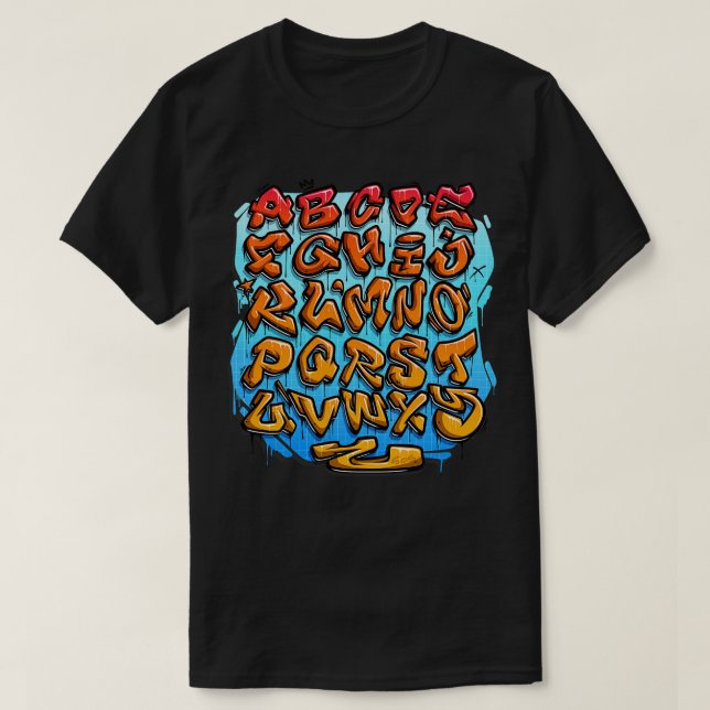 Camiseta Graffiti Alphabet 3 (Diseño del anverso)