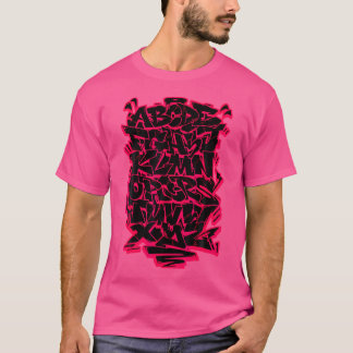Camiseta Graffiti Alphabet Hip Hop Street Art Urban Letteri