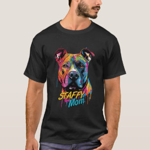 Camiseta Graffiti American Staffordshire Terrier Mom Staffy