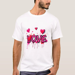 Camiseta 🎨 Graffiti Amor - Negrita y latido urbano!