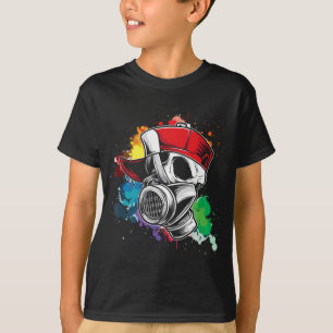 Camiseta Graffiti Artista Máscara de Gas Spray Paint Graffi