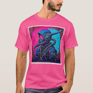 Camiseta Graffiti artístico sobre paredes enmascaradas de n