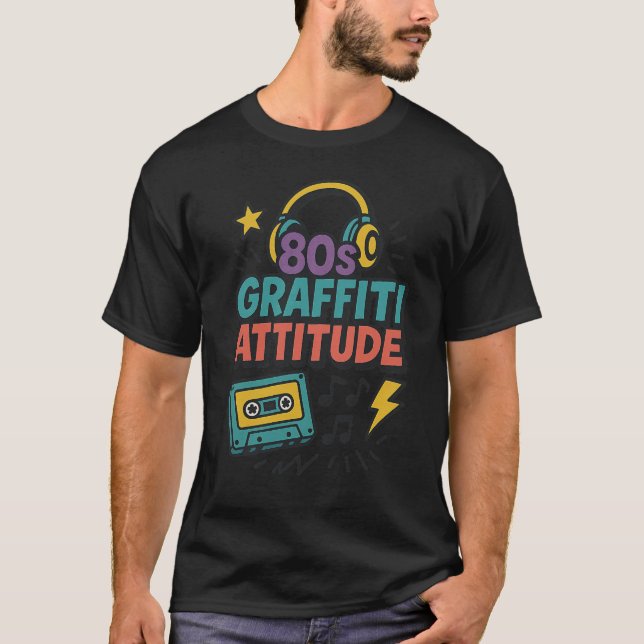 Camiseta Graffiti Attitude Retro Bold Street Vibes (Anverso)