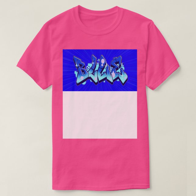 Camiseta Graffiti azul (Diseño del anverso)