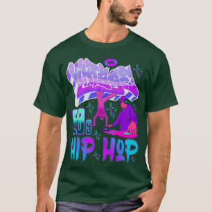 Camiseta Graffiti B-boy de hip hop retro vintage años 80 D