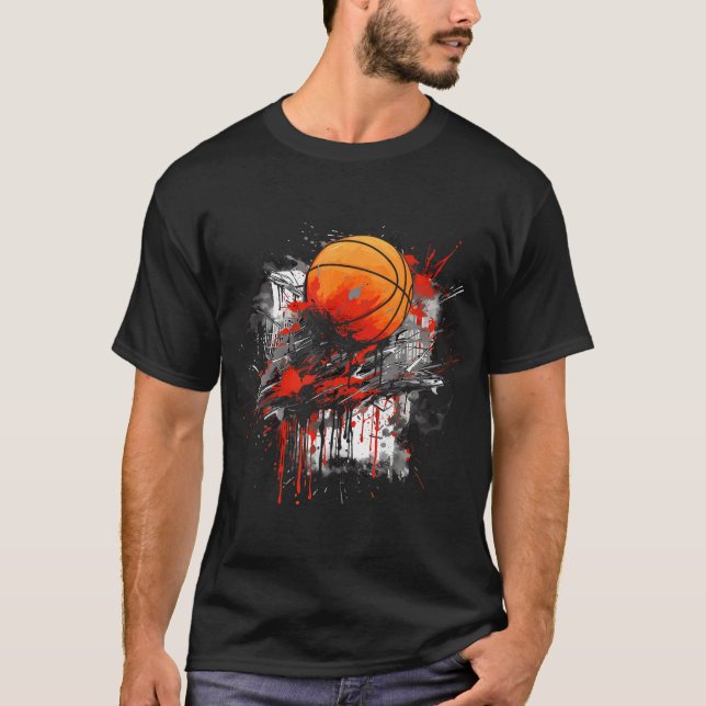 Camiseta Graffiti Baloncesto Arte callejero gráfico arte ar (Anverso)