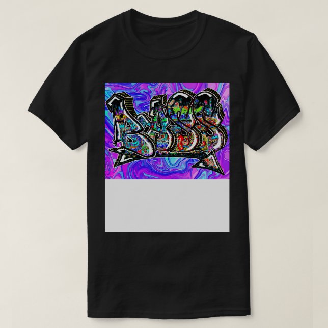 Camiseta Graffiti Bass Guitar Gig Art (Diseño del anverso)