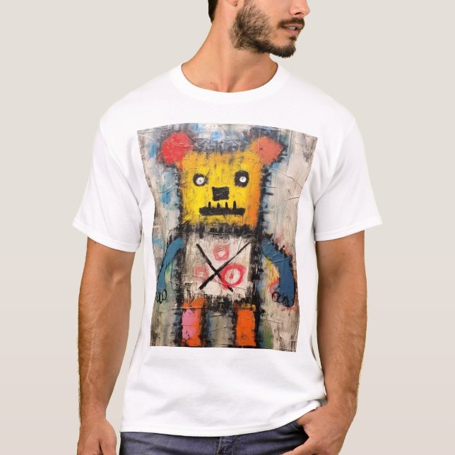 Camiseta Graffiti Bear Brushstroke painting art  (Anverso)