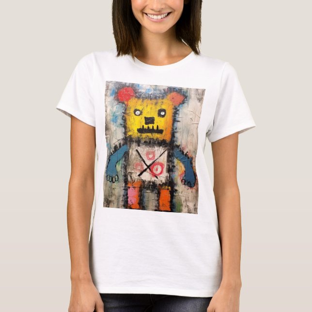 Camiseta Graffiti Bear Brushstroke painting art  (Anverso)