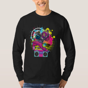 Camiseta Graffiti Boombox Chica Escuela Secundaria Hip Hop 
