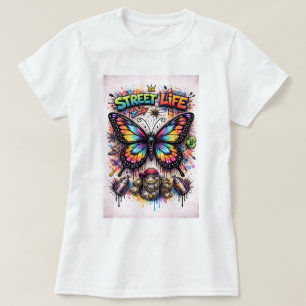 Camiseta Graffiti Butterfly de Butterfly Tees Co. 