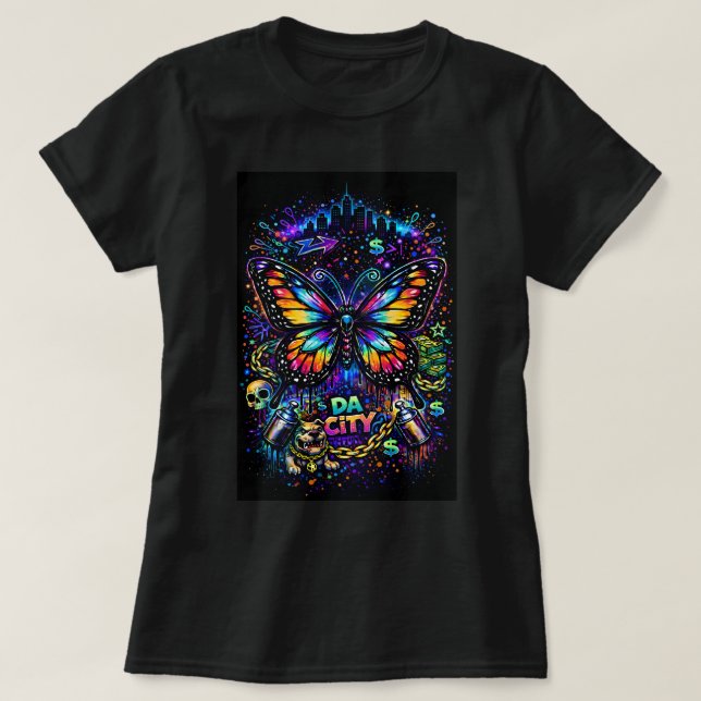 Camiseta Graffiti Butterfly de Butterfly Tees Co 0 (Diseño del anverso)