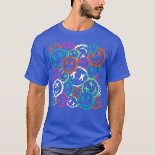 Camiseta Graffiti callejero de Grunge Vintage Sonríe 1