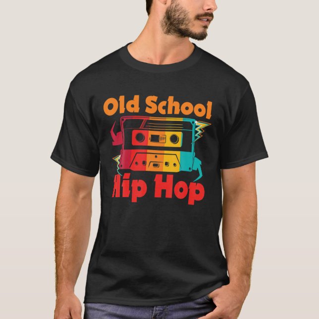 Camiseta Graffiti Cassette Hip Hop 80S 90S de la Escuela Re (Anverso)