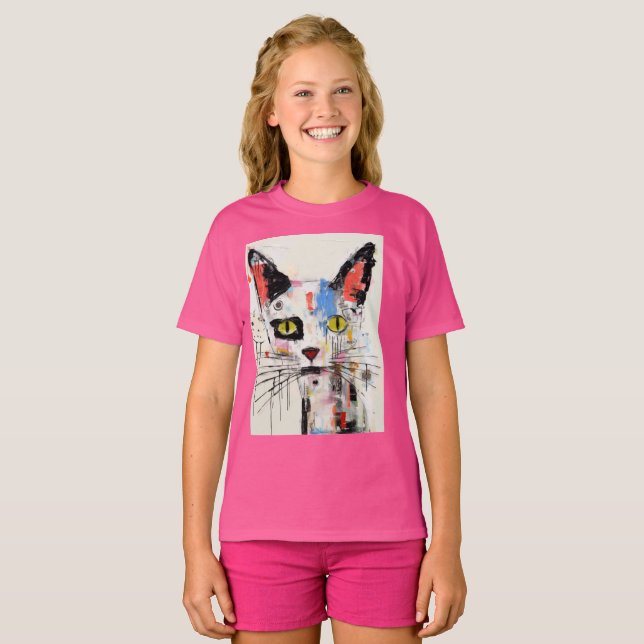 Camiseta Graffiti Cat Urban Cool Feline (Anverso completo)