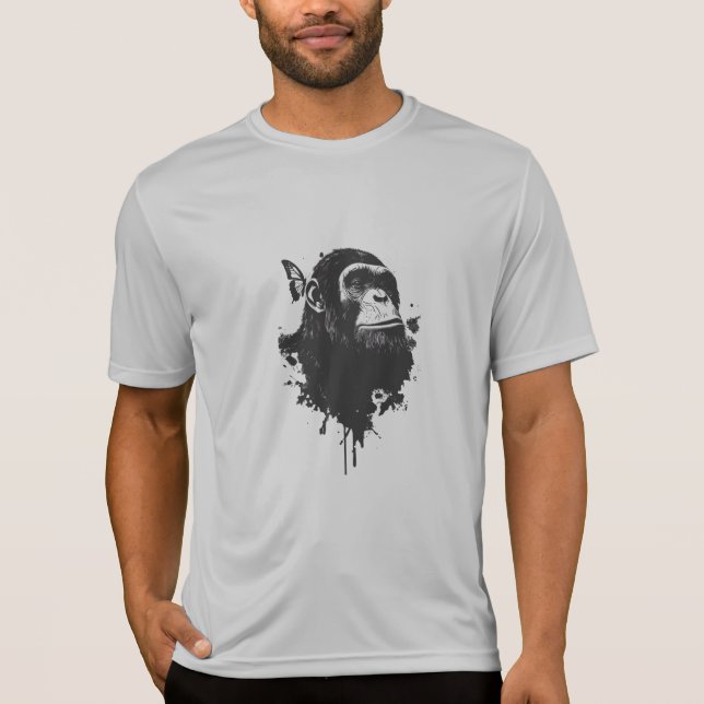 Camiseta Graffiti Chimpanzee Street Art Animal Portrait Urb (Anverso)