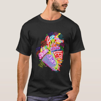 Camiseta Graffiti de arte de palabras de corazón anatómico