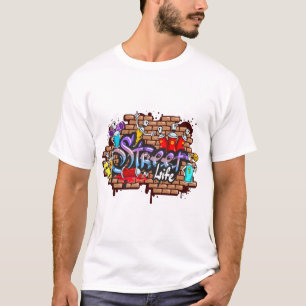 Camiseta Graffiti de arte en la vida de la calle Colores Mu
