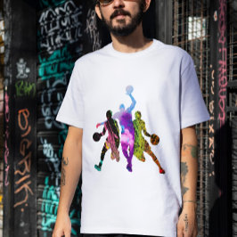 Camiseta graffiti de baloncesto Silhouette