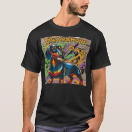 Camiseta Graffiti De Dachshund Dad: Escuadrón De Perros Lar