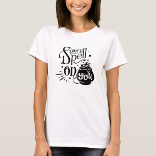 Camiseta Graffiti de fondo blanco minimalista Halloween