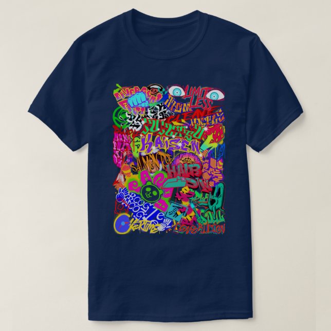 Camiseta Graffiti de hechiceros (Diseño del anverso)