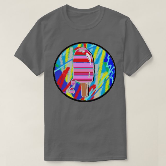 Camiseta graffiti de helado (Diseño del anverso)