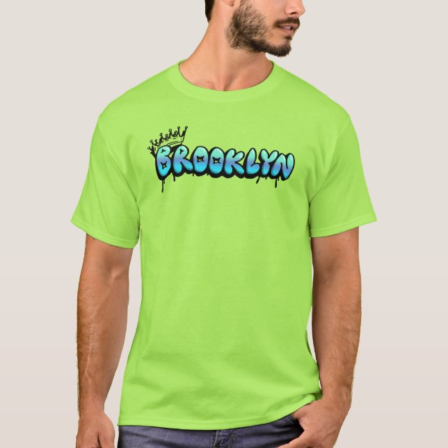 Camiseta Graffiti de hip hop de Brooklyn NYC Throwback 80's (Anverso)