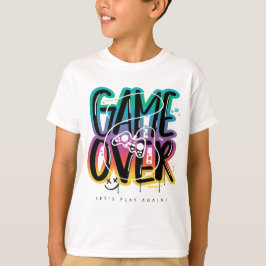 Camiseta Graffiti de joystick de jugador game over