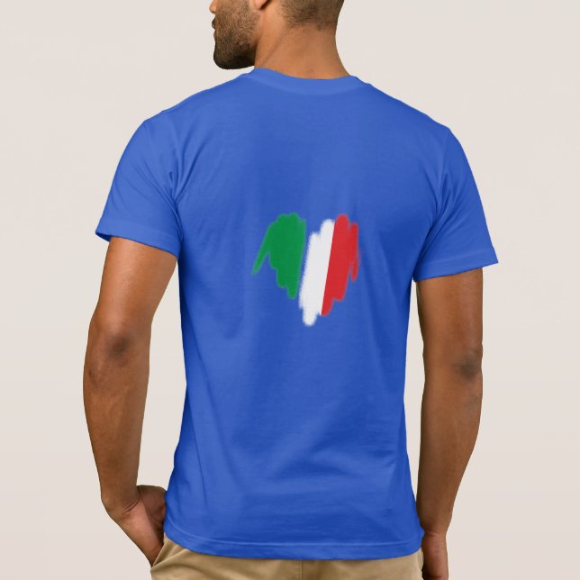 Camiseta Graffiti de la bandera italiana rociado con aeroso (Reverso)