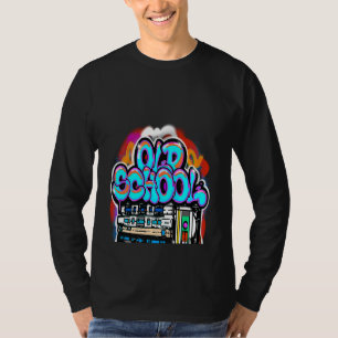 Camiseta Graffiti de la vieja escuela Boombox Cassette Hip