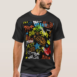 Camiseta Graffiti de niños: La mano dibuja la frialdad