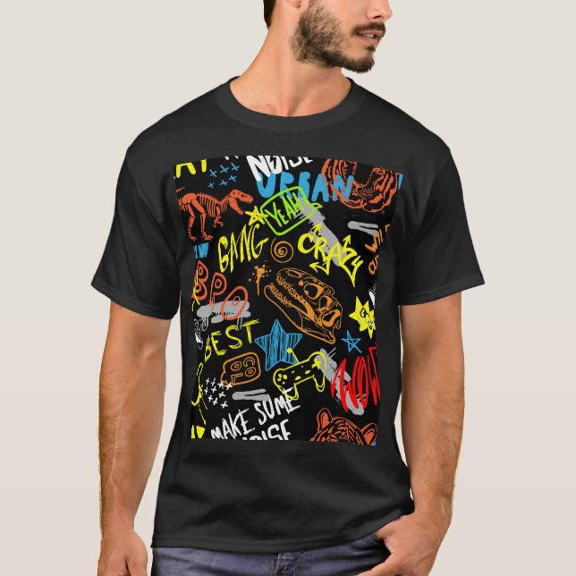 Camiseta Graffiti de niños: La mano dibuja la frialdad (Anverso)
