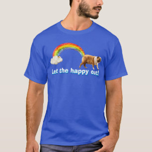 Camiseta Graffiti de perro y arcoiris